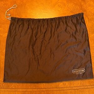 Coach Brown Drawstring Dust Bag with Logo